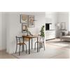 MOMMA HOME Set tavolo cucina allungabile e 2 sedie - Tavolo da pranzo allungabile, nero/rovere, modello camma (nero)