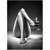 Blanriguelo Dipinti su Tela Gambe di Donna e Bicchiere di Vino Quadri e Stampe Poster e Stampe Immagine Camera da Letto Soggiorno Decorazioni per la casa 19,6x27,5 (50x70 cm) Senza Cornice