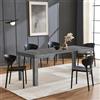 Shally Dogan Tavolo Allungabile da 4 a 6 Posti per Sala da Pranzo e Cucina, Tavolo Estensibile da 120 a 200 cm con Apertura a Scorrimento, Struttura Robusta, Design Moderno Salvaspazio (Cemento)