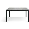 PAZZO DESIGN Tavolo Allungabile Lara, Tavolo Soggiorno, Tavolo Cucina, Tavolo Studio, Piano Nobilitato melaminico, Gambe Metallo Nere, Made in Italy, Grigio Cemento, 140x80x75 cm - id_2088