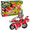 Power Rangers, Set di veicoli Deluxe, con statuetta 15 cm, Ranger Rosso - Jason Lee Scott, per bambini dai 4 anni in su, PWG04