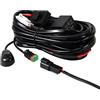 RIGIDON Impermeabile Cablaggio barra led, Cablaggio Fendinebbia 12V 40A 18AWG Kit Cavi Fendinebbia Cablaggio Auto On-Off Interruttore per Barra LED Fuoristrada ATV Camion SUV e Moto (Model E - 1 cavi)