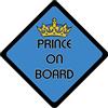 PnCGrafix Principe a bordo avvertimento di sicurezza veicolo Decal/vinile/sticker (a colori)