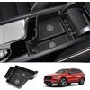 LUWU Compatibile con Volvo XC60 XC90 V60 S60 V90 S90 2018 - 2024 2025 Organizer per la Console Centrale e Portaoggetti per Bracciolo con Tappetino Antiscivolo XC60 XC90 Accessori (Nero)