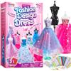 Klever Kits Klever Kit 400+PCSArtigianato di Design di Moda per Bambini Arte e Giochi da Faire da Te con 3 Manichini per Ragazze dagli 8 ai 12 Anni, Regali di Natale di Compleanno