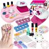 ANGREEL Kit Unghie Bambina, Set per Nail Art per Bambine e Ragazze 3 6 7 8 9 10 11 12 anni, Unghie Set Manicure Gioco,Kit Gioco Per Unghie Bambina Accessori Nail Art Giocattoli Regali Natale Compleann