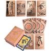 YIMINGOUFEI Tarocchi Vintage Waite in Lamina d'Oro, 78+2 Carte in PVC Satinato Impermeabile con Guida da 36 Pagine, Mazzo Olografico da Collezione