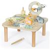 Mamabrum Tavolino Educativo in Legno per Bambini - Giocattolo Musicale 7 in 1 con Pipistrelli e Gong, Percorso Motorio, Puzzle Sensoriale a Tema Giungla