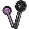 Fangehong Spazzola Massaggiante Cuoio Capelluto, 3 in 1 Spazzola Elettrica per Capelli con Applicatore Olio per Capelli 3ml, Pettine da Massaggio con Luce Rossa, Impermeabile IP7, 3 Modalità Funzionali (Nero)