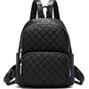 Travistar Zaino da donna, borsa a tracolla in nylon impermeabile, zaino da scuola casual, piccolo zaino da donna, zaino antifurto, nero, 28 cm x 15 cm x 36 cm, zaino, Nero, Rucksack