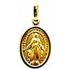 PEGASO GIOIELLI - Ciondolo da Donna in Oro Giallo 18kt (750) Pendente Religioso Madonna di Lourdes Medaglia Miracolosa Madonnina