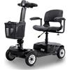 Unificare Scooter per Mobilità Dispositivo per Sedia a Rotelle Elettrica a 4 Ruote con Autonomia di 20KM Scooter per la mobilità per Anziani Faro a LED e Cestino, Caricabatterie Incluso
