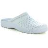 EASY WALK EasyY Walk 632 Ciabatte sanitarie Anatomiche da Uomo in Vera Pelle Blu e Bianche Antiscivolo.