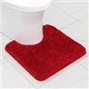 MIULEE 1 Pezzo Tappeto in Microfibra 4 CM Lungo Morbido Tappetino da Bagno Anti-scivolo Assorbimento dell'acqua per Porte d'ingresso Corridoio Doccia Soggiorno 50X50 CM Rosso
