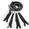 Aerzetix - Set di 8 Cerniere Lampo a Spirale separabili da 80 cm N°5 con cursore - Metallo Nylon Poliestere - Cucitura e Riparazione creazioni Tessili - Colore Bianco e Nero