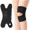 HUZNA Ginocchiera a Compressione Doppia Rotula,Ginocchiere Ginnastica Ritmica,Regolabile Ginocchiera Rotulea ortopedica,per Legamenti Menisco, Rotula, Artrite, Sollievo dal Dolore, Corsa, Pallavolo,L