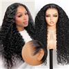 MEGALOOK Parrucca Donna13x6 Lace Front Wig Curly Wig Bleached Knots 22 Inch