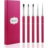Hechunzi 5 Pezzi Pennelli per Unghie Gel Estensione Unghie Nail Art (Rosso)