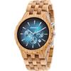Woodwear Orologio da uomo con cinturino in legno Watch Notte blu Sogno di laguna Aurora, quercia, Bracciale
