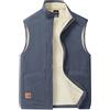 AIEOE Gilet in pile da uomo in cashmere gilet foderato in pile gilet antivento gilet termico Outwear giacca invernale leggera senza maniche, Rosso, XL