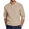 COOFANDY Maglione Polo Uomo Pullover Lavorato a Maglia Classico Maglione a Maniche Lunghe Maglia Casual Business Invernale Sweater Collo Polo con Tre Bottoni Verde Scuro L