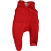 Cosilana, Pigiama in spugna merino 100% lana (kbT), Colore: rosso, 3 mesi