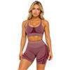 Generico Completo Sportivo Donna Modellante - Set Top e Shorts Push Up - Traspirante, Senza Cuciture, Vita Alta, Asciugatura Rapida - Yoga, Palestra, Fitness