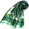 Lorenzo Cana 89090 - Asciugamano di seta da donna, 100% seta, 100 x 100 cm, colore: Verde