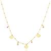 MIORE Collana Donna Argento Sterling 925 Placcato Oro 18K, Collana con 3 Cuori Dorati e 4 Perline, Catenina da 45cm (con Estensione da 4 cm) Gioielli Made in Italy, con Custodia Portagioie