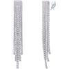Orecchini A Clip Con Pendente A Goccia In Zirconia Cubica, Non Forati, Argento, Per Sposa E Occasioni Speciali