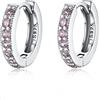 MARLION JEWELS Orecchini cerchio da donna in argento 925 con zirconi in due colori. Set Orecchini da donna cerchio con finitura in argento sterling o oro 18 carati ideali per regalo... Gioielli (Argento placcato)