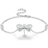 Bracciale di corda con pendente charm in argento Libellula, fatto a... | su