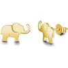 FANCIME Elefante Orecchini in Argento Sterling 925 Placcato Oro Gioielli per Donna Ragazze Bambini - Dimensioni: 13.2 * 8.2 mm