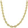 Tendenzalia Collana con chicchi di caffè, placcato oro 18 carati, 7 mm, lunghezza 80 cm, collana da uomo in oro da donna, gioielli dalla fabbrica Tendenze-Italy, placcato oro