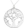 Aka Gioielli® - Collana con Ciondolo Albero della Vita e Cristalli in Argento 925 Rodiato, Modello Potere Femminile, Regalo donna e ragazza