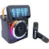 Gaogodot Karaoke con Microfono, Cassa Bluetooth Karaoke Macchina per Bambini, Altoparlante Bluetooth Portatile, Microfoni Wireless Karaoke con Megafono e Luci LED, Partybox per Feste in Interno ed Esterno
