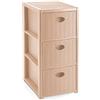 Stefanplast Mobile Cassettiera Elegance Slim 3 Cassetti Cashmere 30 x 40 x 60 cm
