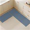 Highdi Tappeto Cucina Antiscivolo Tappeto Passatoia Cucina Lavabile Tinta Unita Tappeto da Cucina Lungo Tappeti Runner Tappeto Corridoio per Ingresso Soggiorno Bagno (Blu,40x60cm)