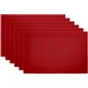 CapitanCasa Tovagliette Americane Tinta Unita Cucina Antiscivolo Lavabili In vari Colori Set 6 Bordeaux