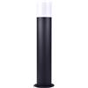 Partenopea® Lampione a led lampioncino con attacco per Lampadine E27 illuminazione da esterno palo da giardino per sentieri moderno (GRIGIO ANTRACITE 44 CM, Vuoto)