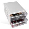VELVEO Cassettiera (2 scomparti), cassettiera con 2 cassetti da 8 l, formato A4, cassetti trasparenti
