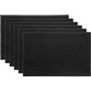 CapitanCasa Tovagliette Americane Tinta Unita Cucina Antiscivolo Lavabili In vari Colori Set 6 Nero
