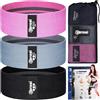 SENSEI® Elastici Fitness Set - 3 Fasce Elastiche Antiscivolo per Glutei, Gambe, Pilates & Muscolazione