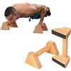 Gebrazy Set di 2 Parallele Calisthenics, Barre Parallele Calisthenics, Barre Parallele in Legno, Barra per Flessioni, Push up Bar, per Ginnastica Fitness Yoga, per Interni ed Esterni, Antiscivolo