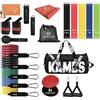 Kames skoss prestige- Set Elastici Fitness con 5 Fasce di Resistenza-Elastici Fitness Bande di Resistenza-Bendaggio di resistenza,Fasce per Esercizi e Resistenza,banda elastica (Kit resistance bands)