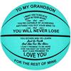 Kenon Customized Engraved Basketballs for Son, Personalized Indoor/Outdoor Game Leather Basketball, Best Gift for Son from Mom Dad