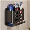 YESENT Porta spazzolini elettrici da parete, porta rasoio，Nero 2 slot | Può contenere diversi oggetti come dentifricio, spazzolino da denti e rasoio.