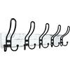 Kldgris Appendiabiti da Parete, Attaccapanni da Muro Legno 5 Ganci per Cameretta, Ingresso, Cucina, Bagno (Bianco sporco)