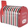 DOITOOL Cassetta Lettere Babbo Natale ： Cassetta Postale Natalizia Mailbox Scatola Regalo in Bianca 6 14x4 4x3 7 Pollici Contenitore Multiuso per Casa Ufficio Decorazione E Conservazione