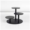 YQUQAQN Espositore in acrilico smerigliato per statuette piccole esposizioni a piedi per piante grasse supporto figure a 3 livelli per decorazione 1 confezione (Nero)